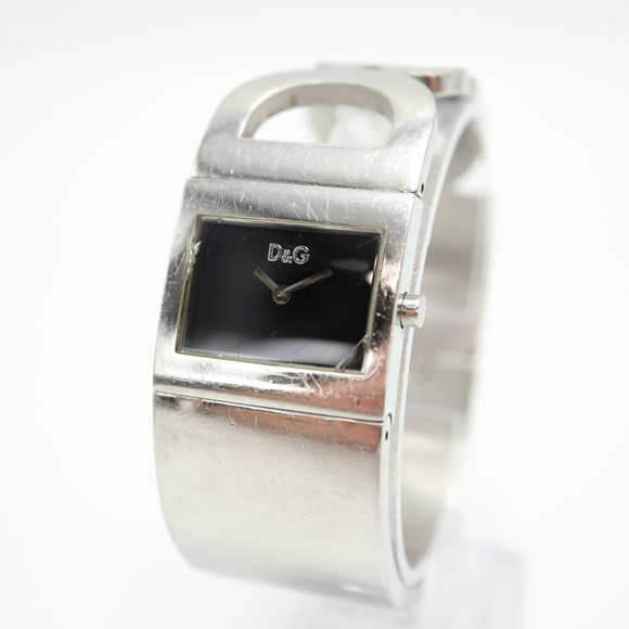 Dolce & Gabbana D&G Forever Ladies Watch 26mm Silver Tone Cuff Bracelet Working - Picture 1 of 14